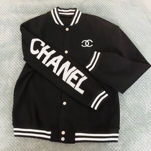 CHANEL Monochrome Letterman Jacket
